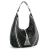 Tassel Accented Hobo Handbag