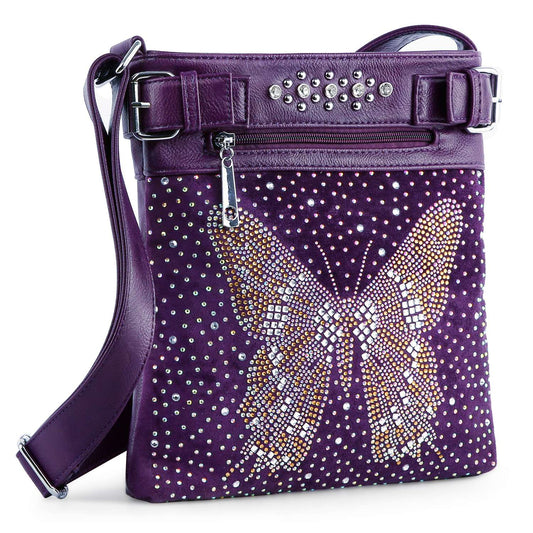 Butterfly Crossbody Sling - Purple