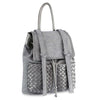 Rhinestone Basketweave Drawstring Backpack
