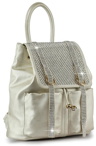 Rhinestone Accent Fashion Backpack