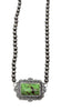 Bead and Stone Necklace - Green