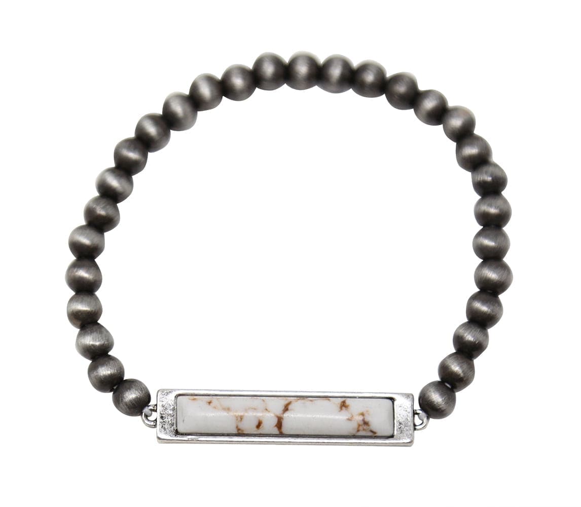 Stone Pendent Stretch Bracelet 