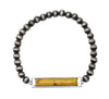 Stone Pendent Stretch Bracelet  - Yellow