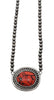 Bead and Stone Necklace - Coral