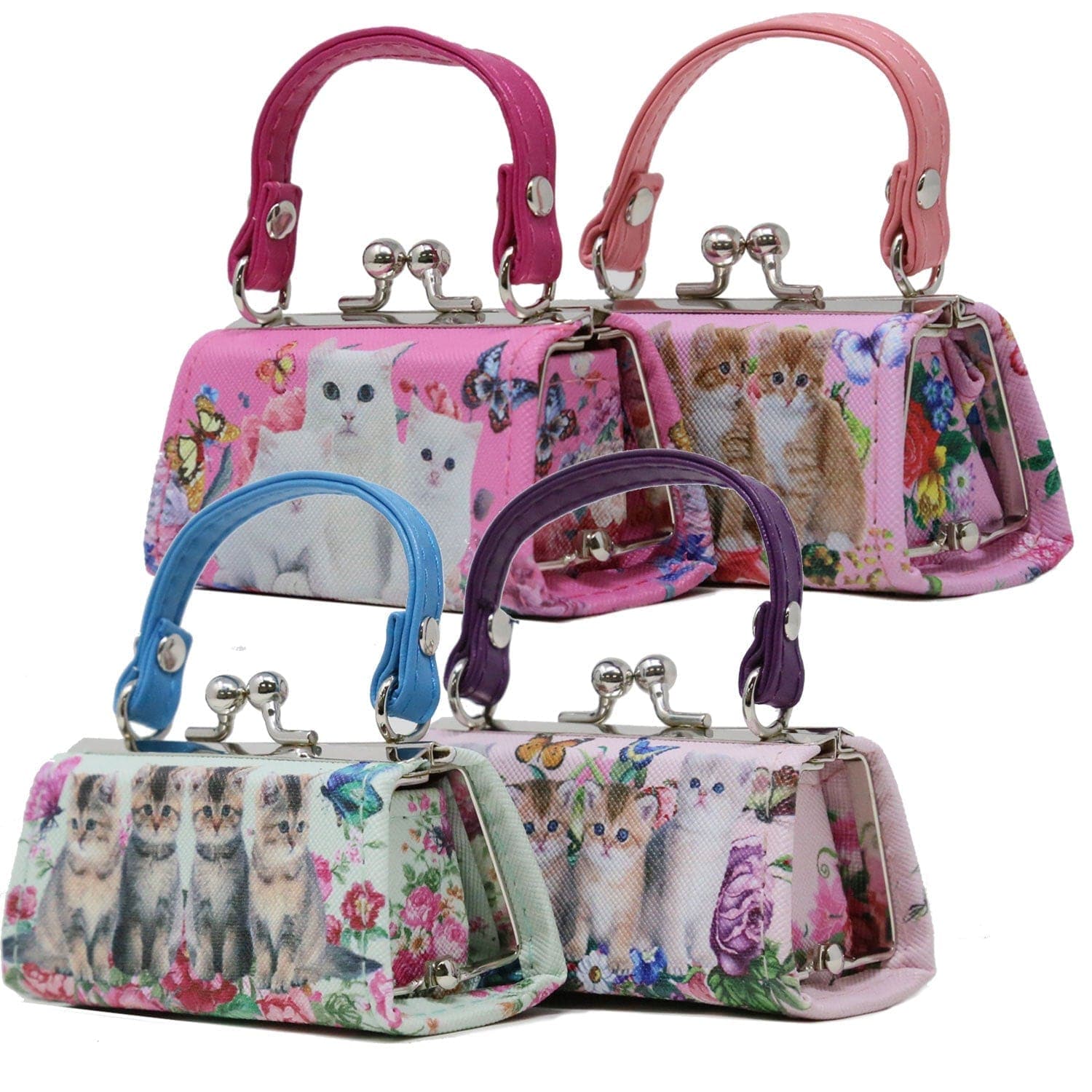 Cats And Butterflies Lipstick Case Assorted Set - Purchase Pack of 12