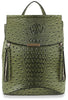 Stylish Embossed Convertible Backpack - LHU224-O-OL