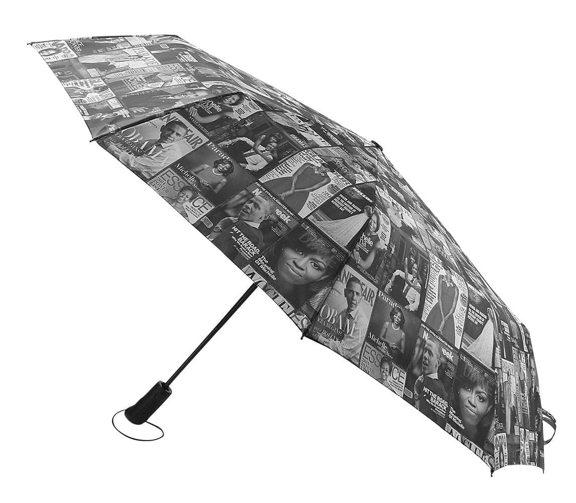 Obama Print Fashion Umbrella - Black-White