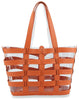 Two Piece Clear Tote Set - Orange