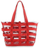 Two Piece Clear Tote Set - Red